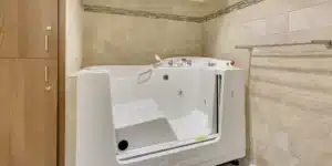 A large bath/shower at Sierra Basin